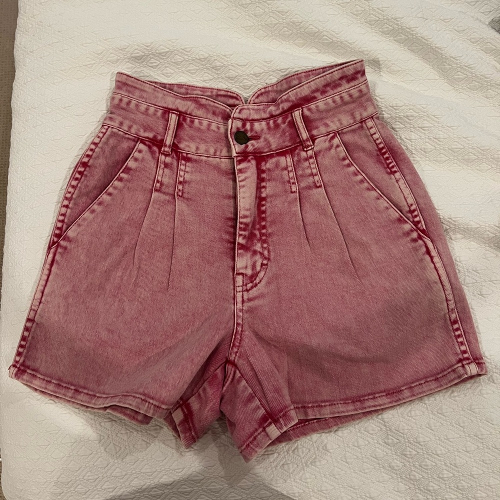 Faherty pink denim jean shorts